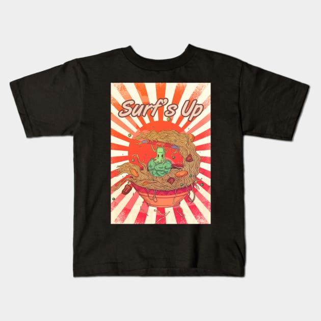 Surf's Up - 2 Kids T-Shirt by NathanRiccelle